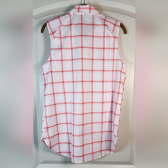 COLUMBIA Anytime Lite Sleeveless Shirt - Pink Windowpane - Size S (NWT) - Picture 7 of 16